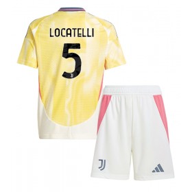 Dětské fotbalový komplet Juventus Manuel Locatelli #5 Venkovní košile 2024-25 Krátkým Rukávem